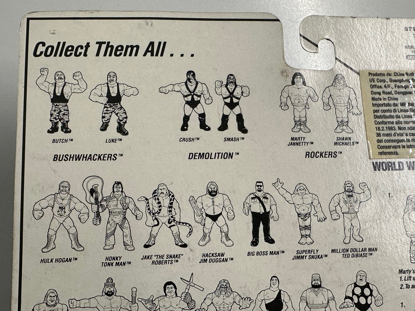 WWF Hasbro MOC - The Rockers (Shawn Michaels & Marty Jannetty) - English Card (Italian Import)