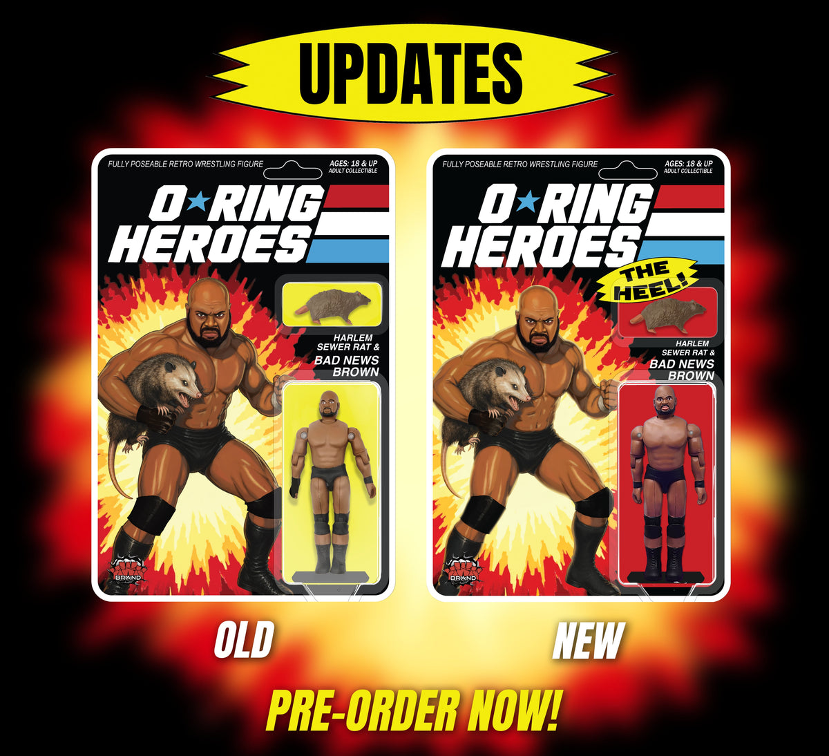 KWK O*Ring Heroes - Bad News Brown (con ratto da fogna di Harlem) *PREORDER FEBRUARY 2027*