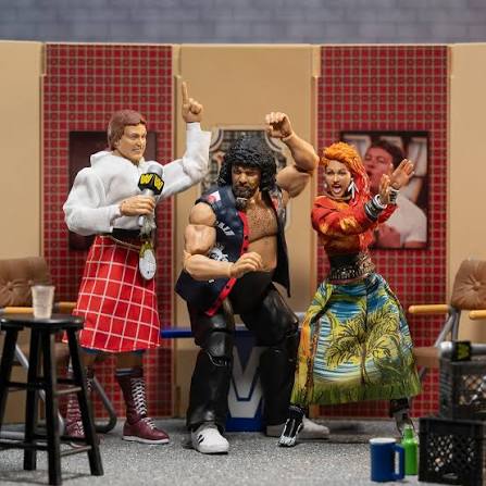 WWE Elite Rock 'n' Wrestling Connection 3-Pack: Cyndi Lauper + Captain Lou Albano + Rowdy Roddy Piper (Online Exclusive)