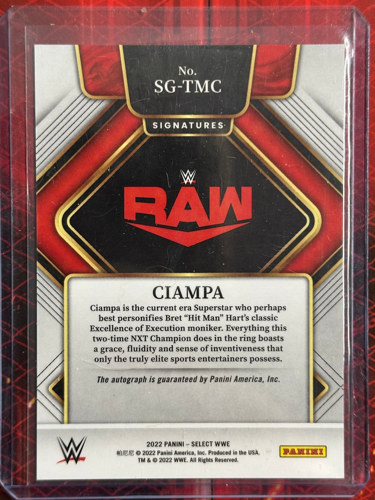 WWE Panini 2022 - Select Signatures - Ciampa