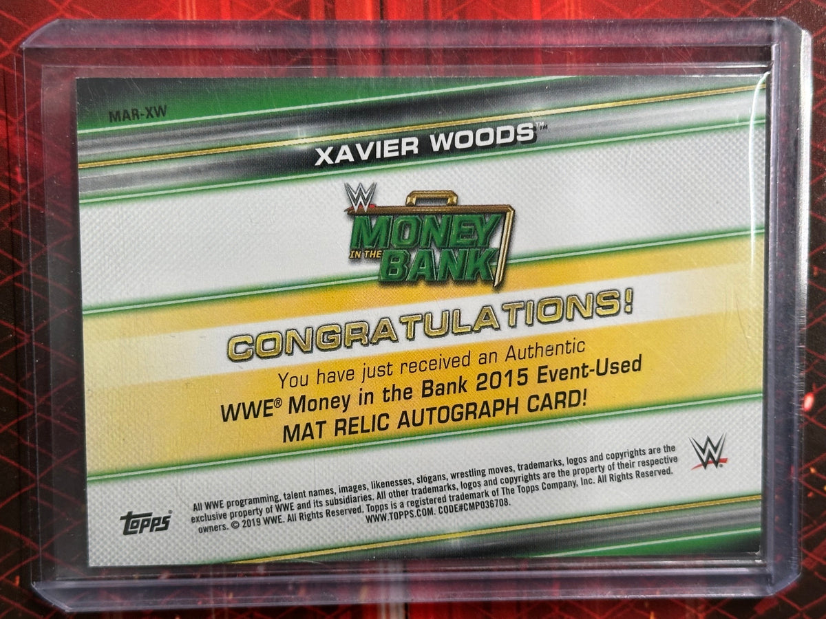 WWE Topps 2019 - Mat Relic Autograph Card - Xavier Woods (Numerata 23/25)