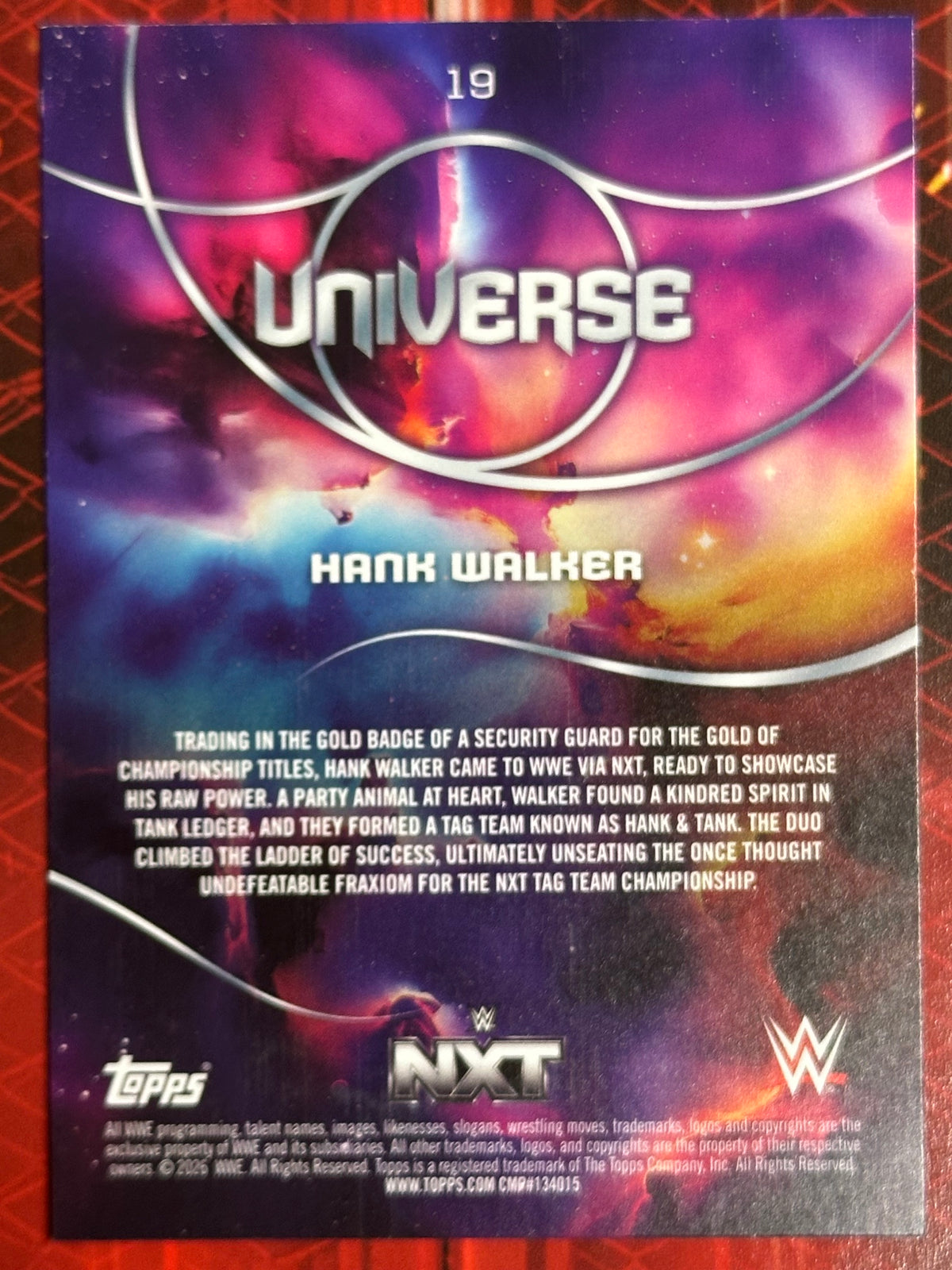 WWE Universe 2026 No. 19 Hank Walker (Numerata 054/199)