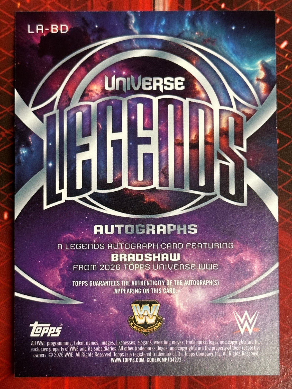 WWE Universe 2026 Legends Autographs Bradshaw JBL