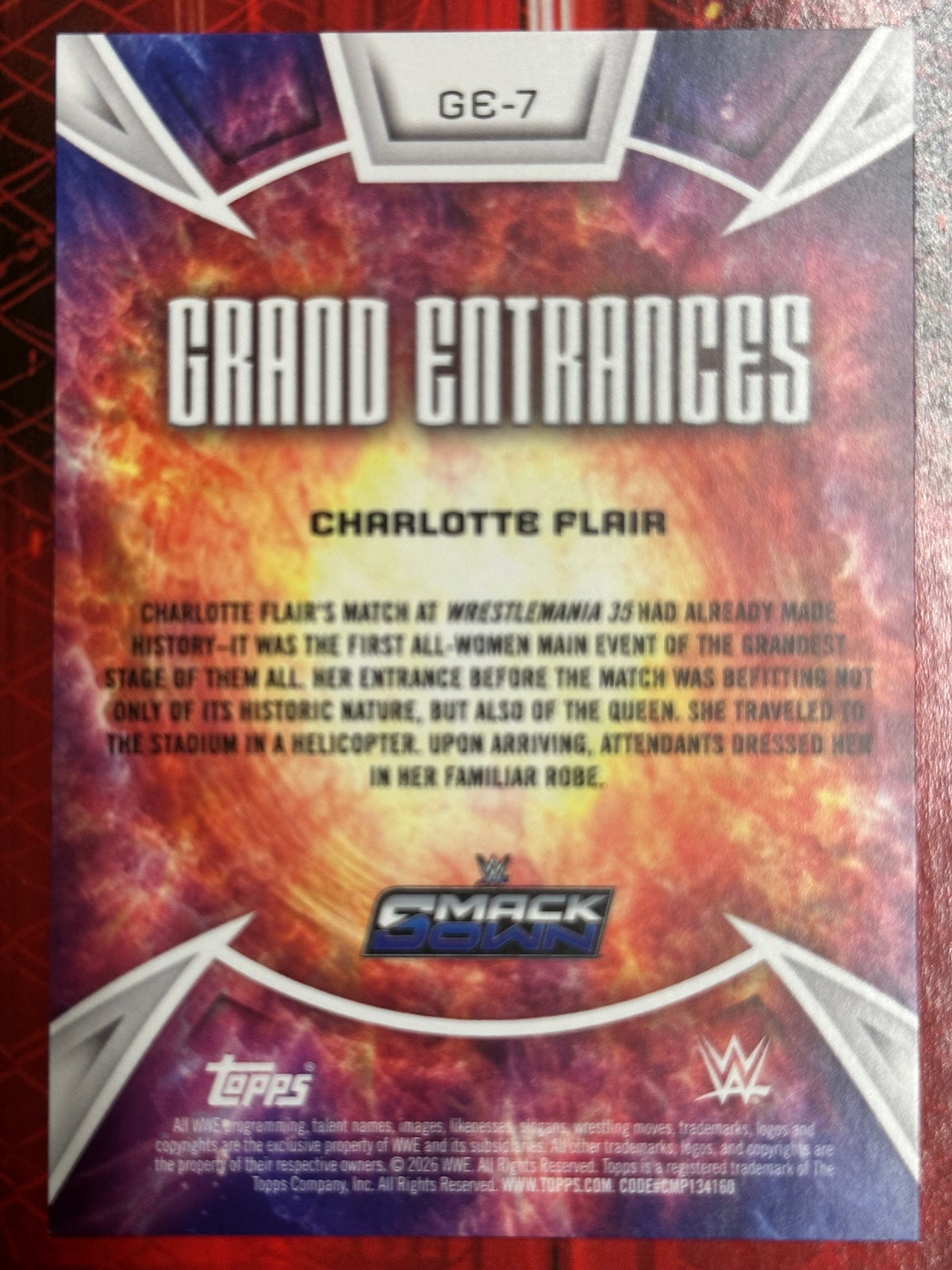 WWE Universe 2026 Grand Entrances Charlotte Flair