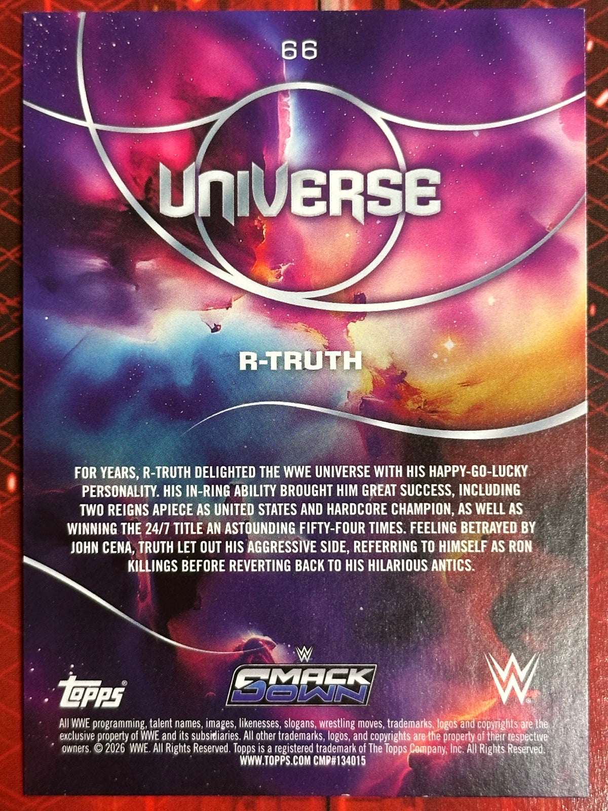 WWE Universe 2026 No. 66 R-Truth (Gold Parallel)