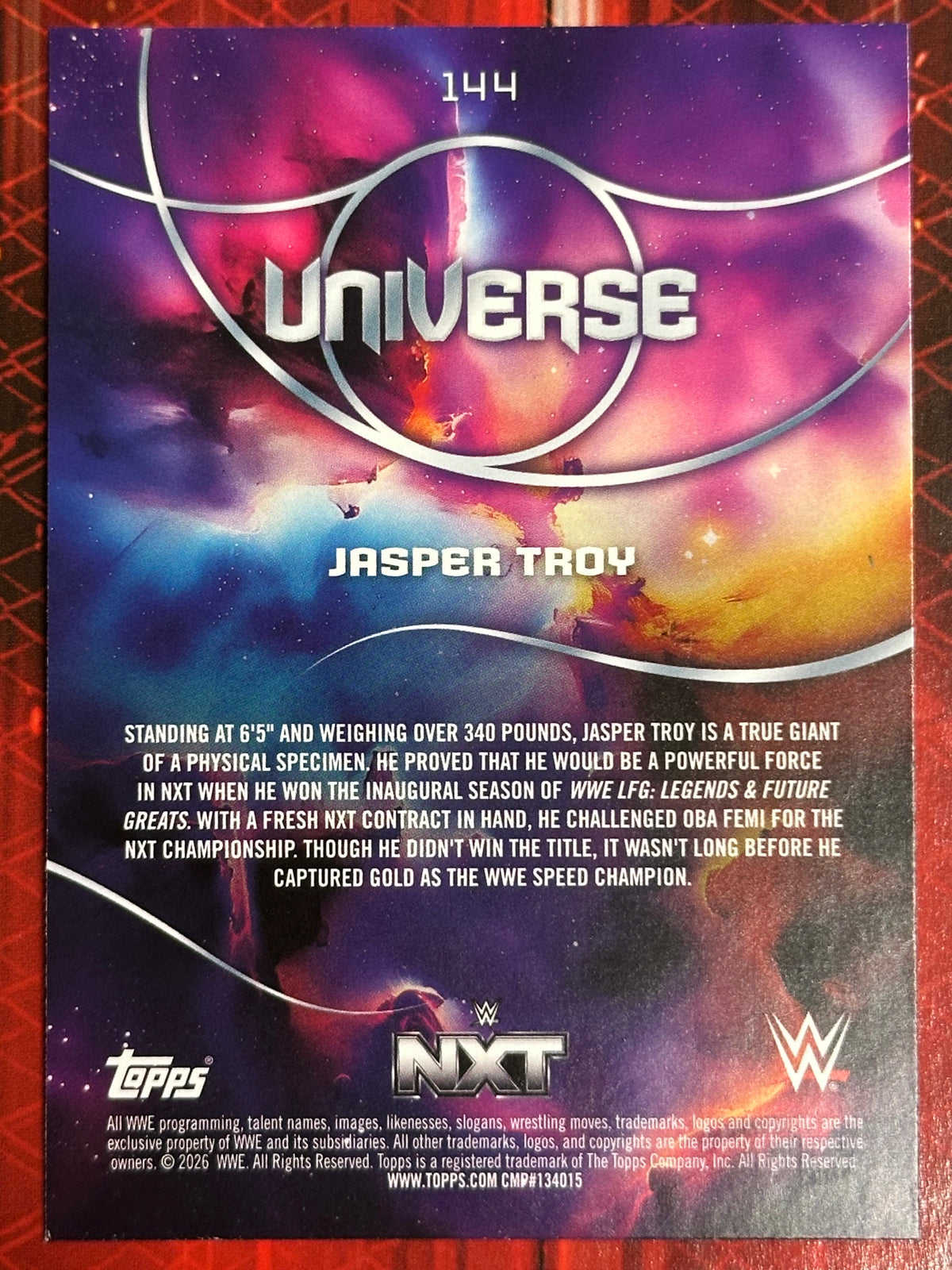 WWE Universe 2026 Nr. 144 Jasper Troy (Rookie Card)