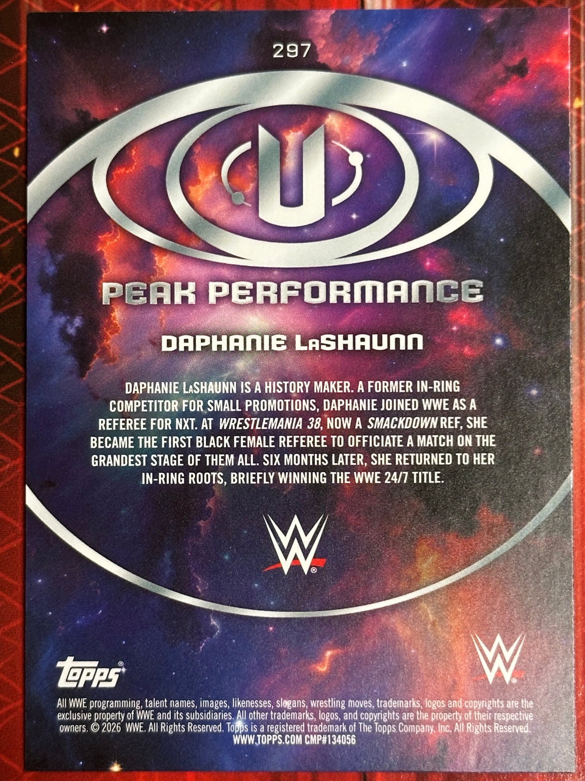 WWE Universe 2026 No. 297 Peak Performance (Ref) Daphanie LaShaunn