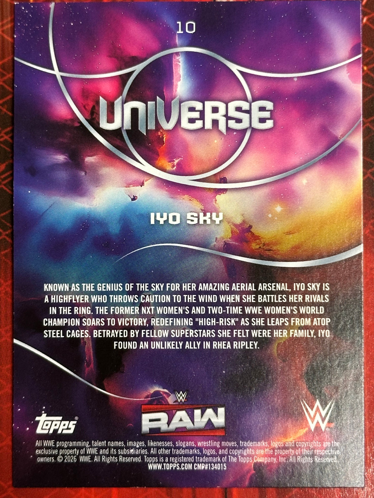 WWE Universe 2026 No. 10 Iyo Sky (Gold Parallel)