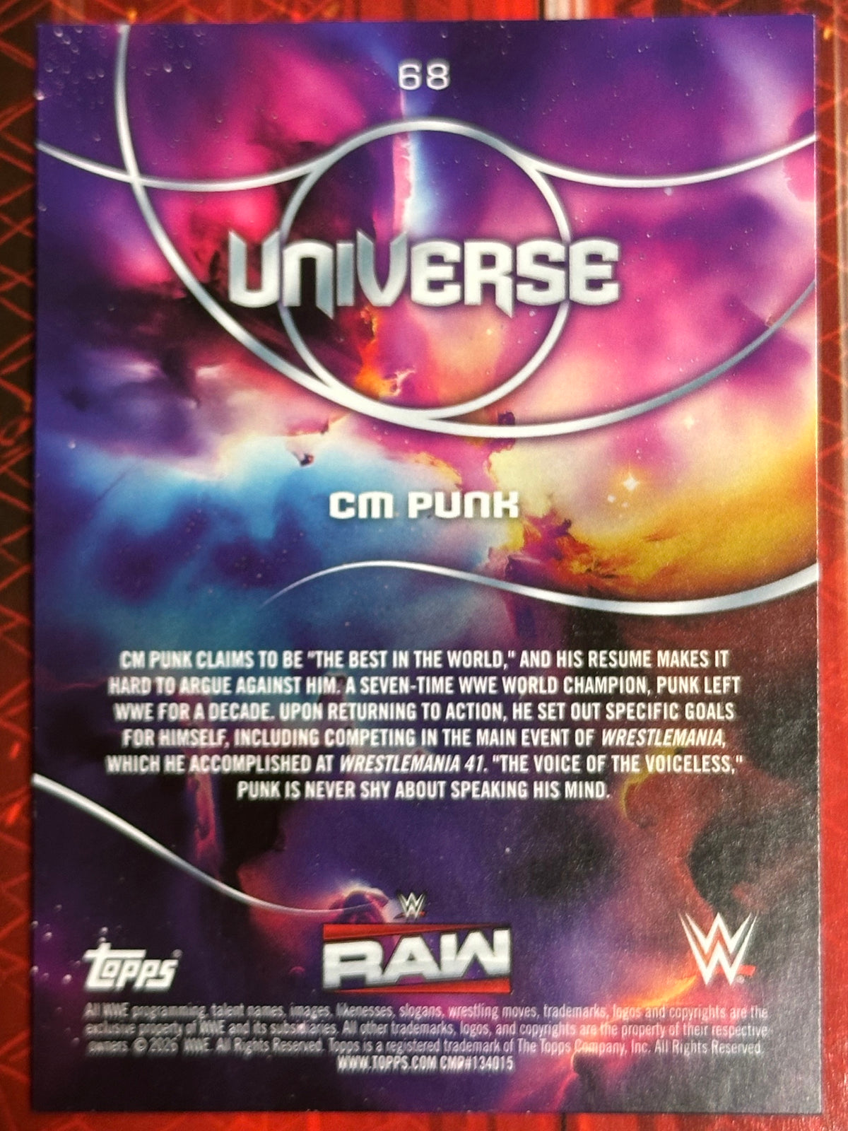 WWE Universe 2026 No. 68 CM Punk (Gold Parallel)