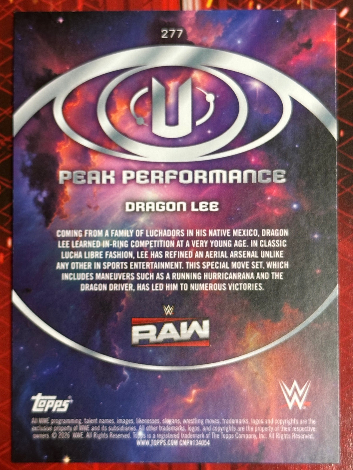 WWE Universe 2026 No. 277 Peak Performance Dragon Lee (Gold Parallel)
