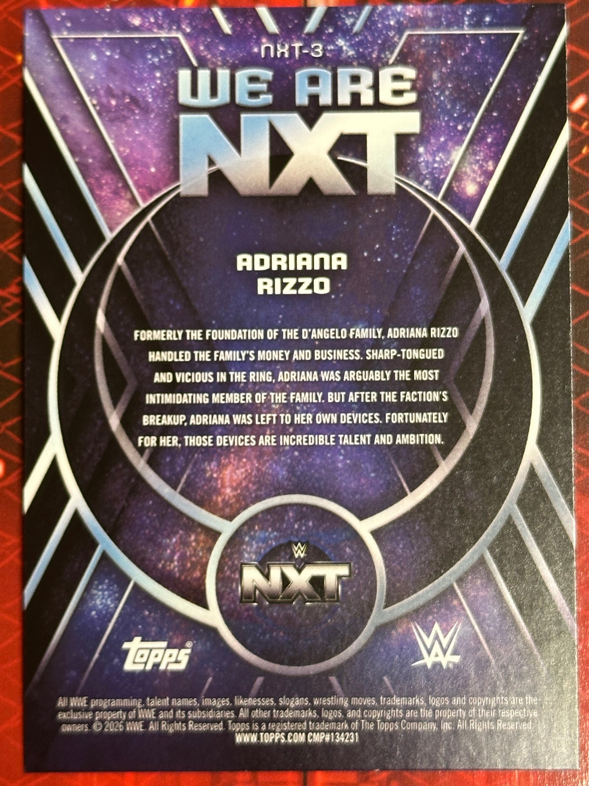 WWE Universe 2026 We are NXT Adriana Rizzo