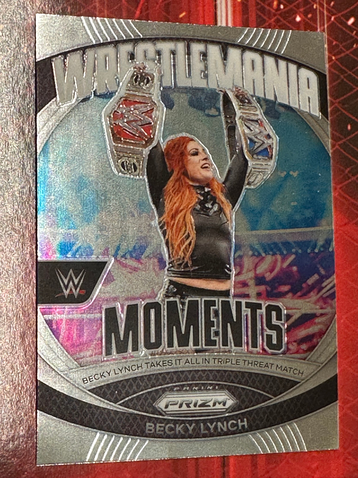 WWE Panini Prizm 2024 Trading Card WrestleMania Moments No. 028 - Becky Lynch