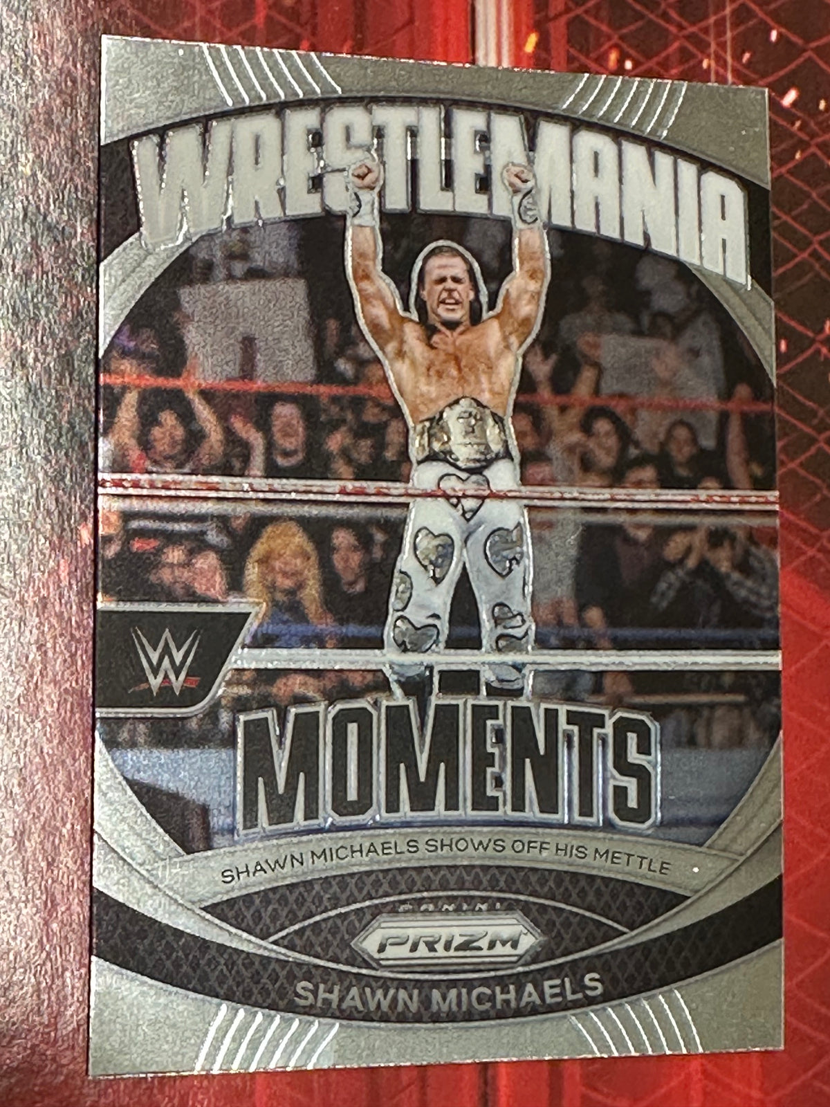 WWE Panini Prizm 2024 Trading Card WrestleMania Moments No. 008 - Shawn Michaels