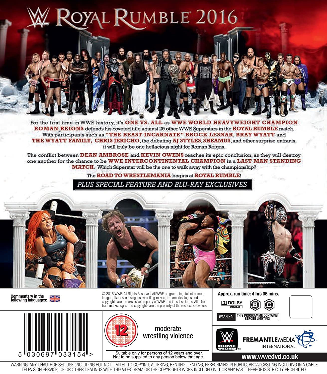 Blu Ray - Royal Rumble 2016