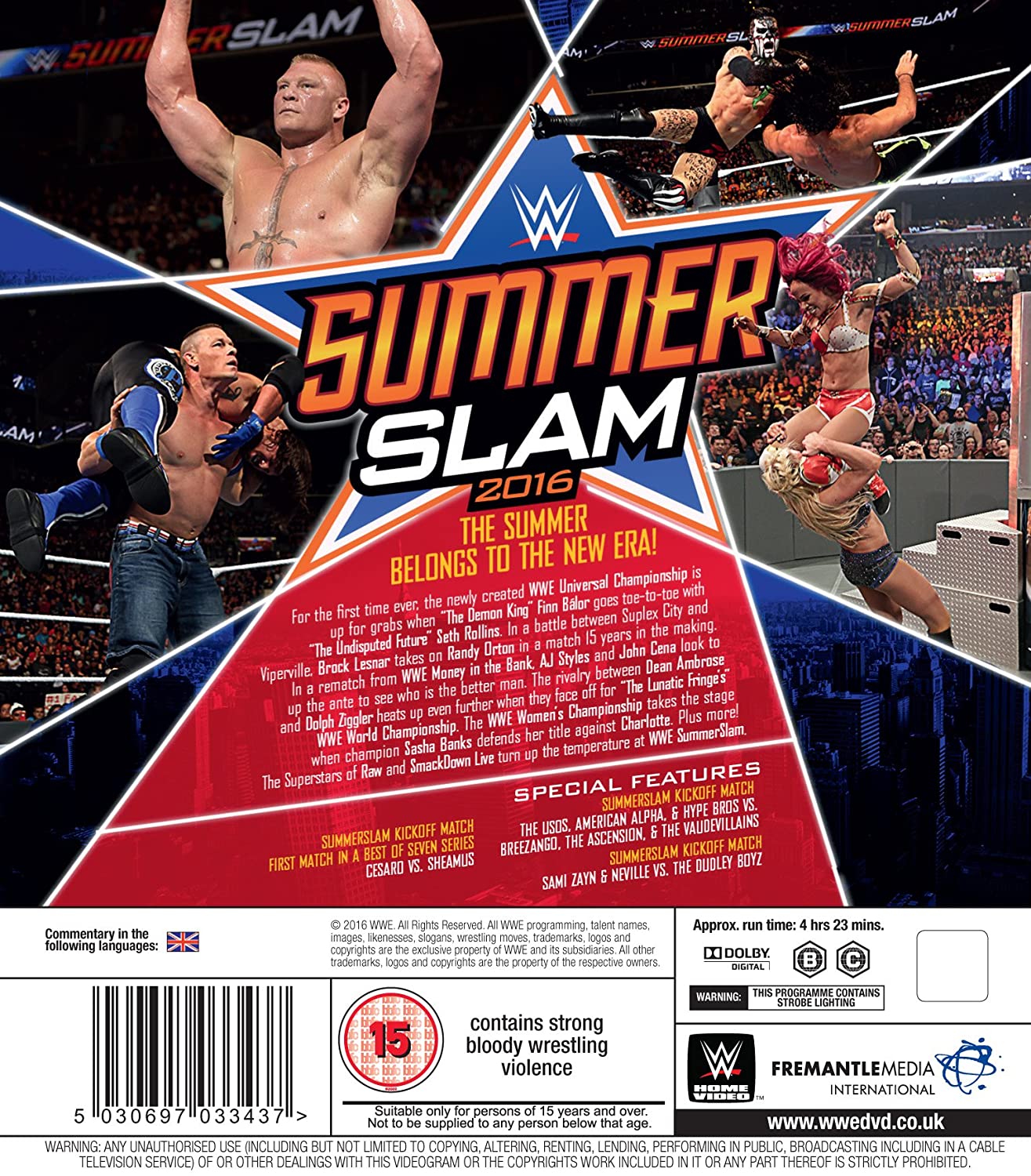 Blu Ray - SummerSlam 2016