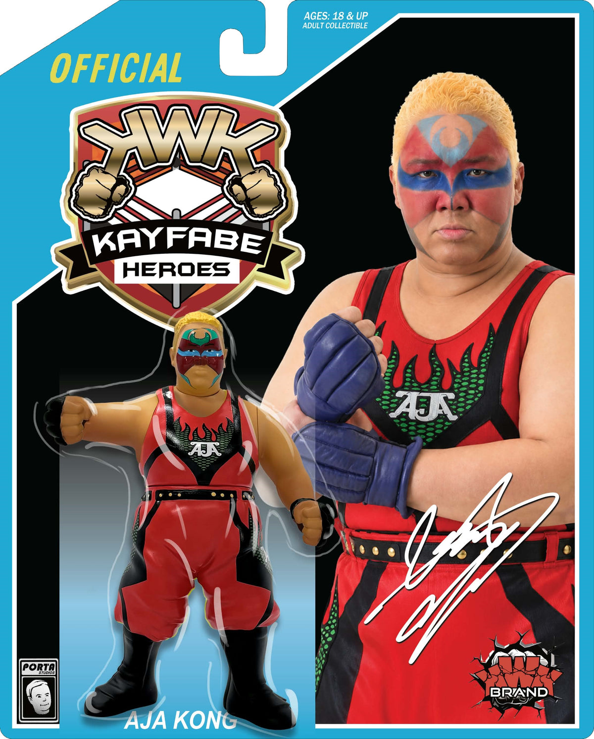 KWK Kayfabe Retro Heroes - Aja Kong (Blue Card) *PREORDER MAGGIO 2027*