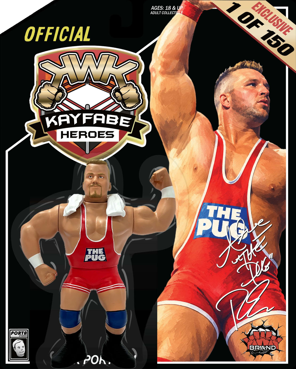 KWK Kayfabe Retro Heroes - Alex "The Pug" Porteau (Black Card 1:150) *VORBESTELLUNG MAI 2027*