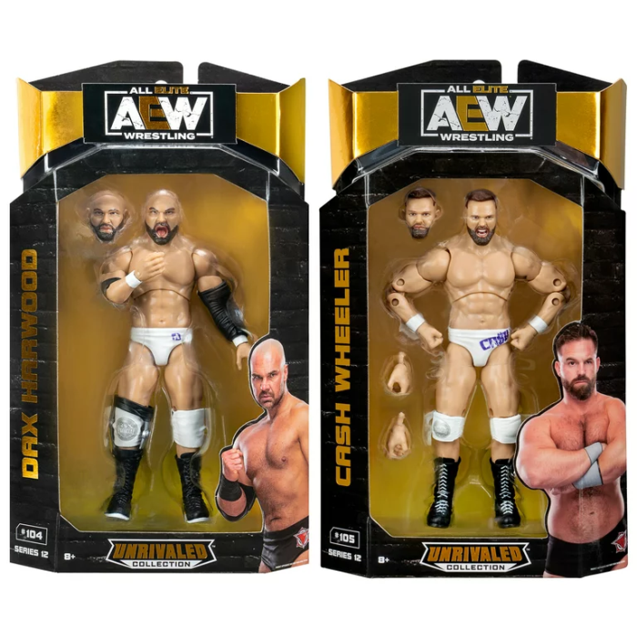 AEW Unrivaled Series 12 - FTR - Dash Harwood& Cash Wheeler (Set) *DMG*