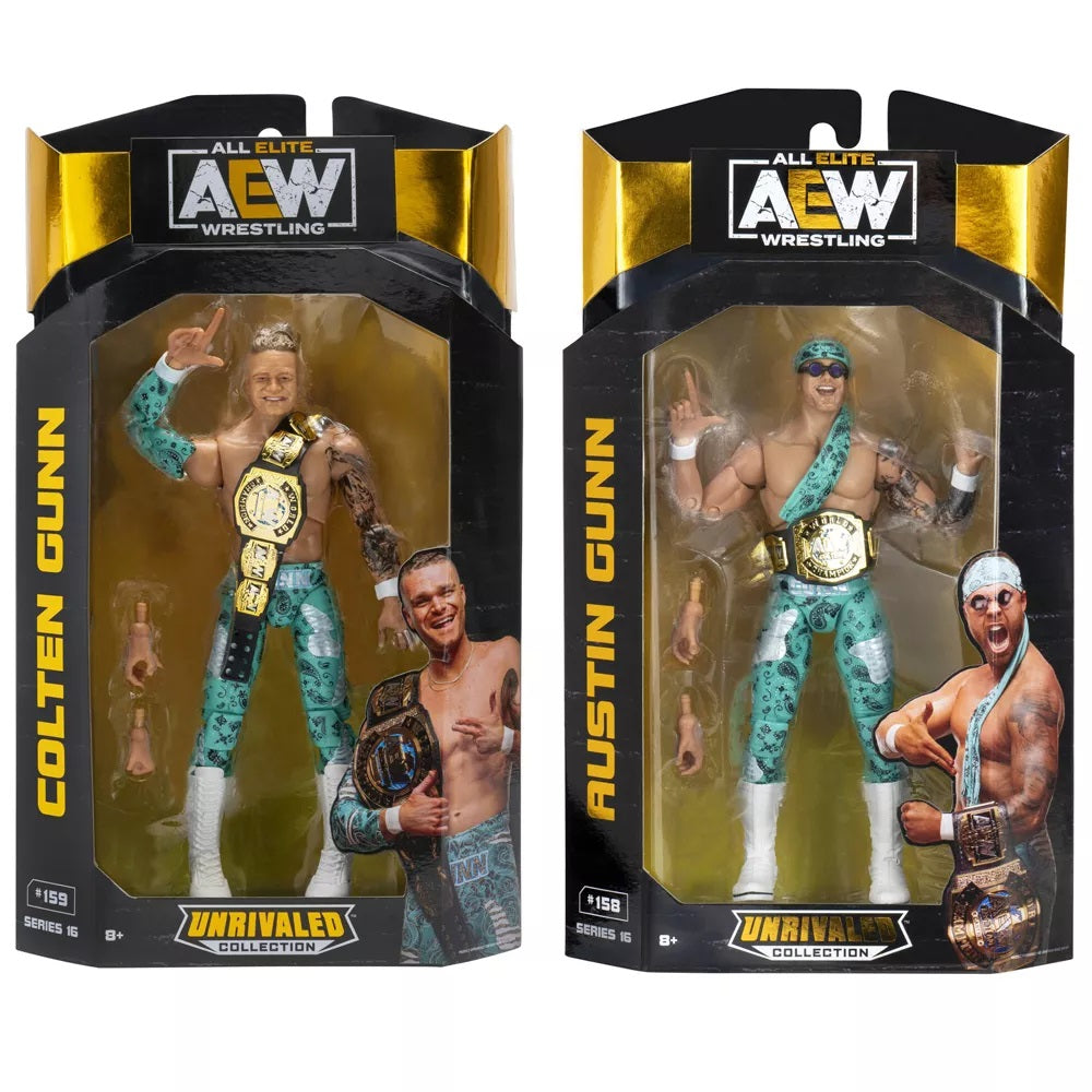 AEW Unrivaled Series 16 - The Gunns - Colten & Austin Gunn (Bundle) *DMG*