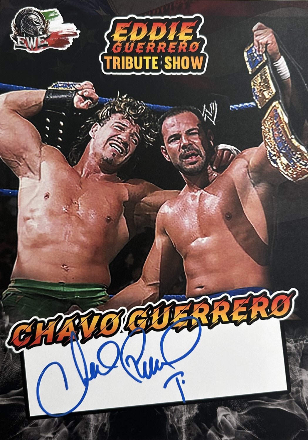 Autografo Originale - Chavo Guerrero (w/ Eddie) (Formato A4)