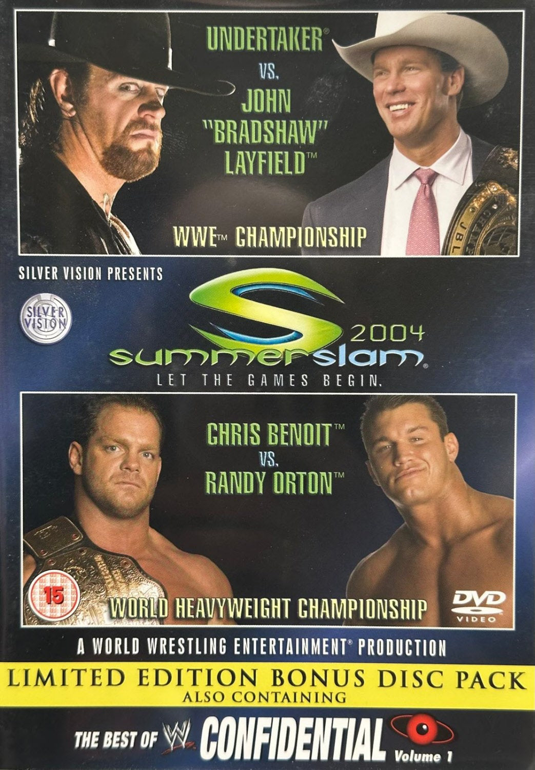 DVD SummerSlam 2004 + Best of Confidential Vol. 1 Bonus Disc (Usato in ottime condizioni)