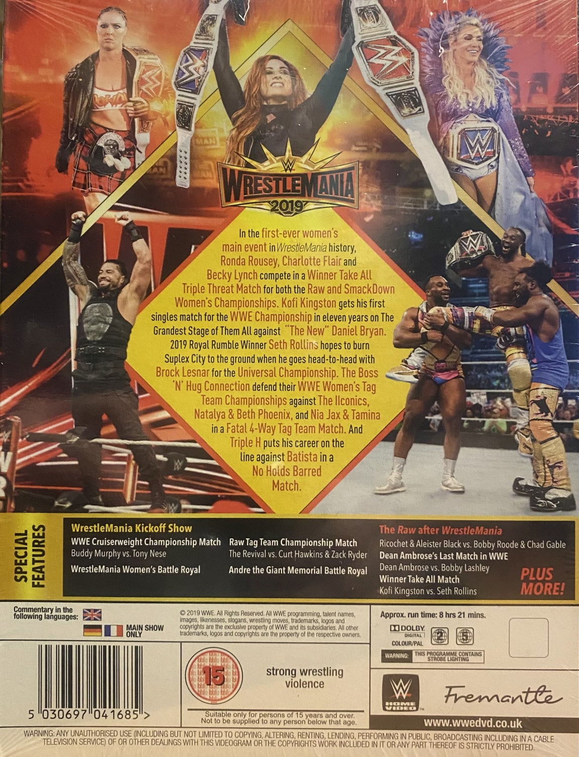 DVD - WrestleMania 35 2019 (4 Discs) *Limited Edition* (Gebraucht in sehr gutem Zustand) *Digipack*