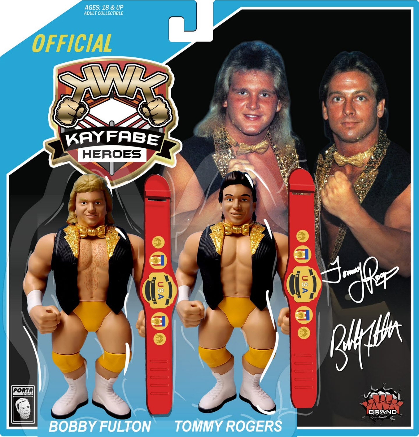 KWK Kayfabe Heroes - The Fantastics - Bobby Fulton & Tommy Rogers (Blue Card) *PREORDER NOVEMBER 2026*