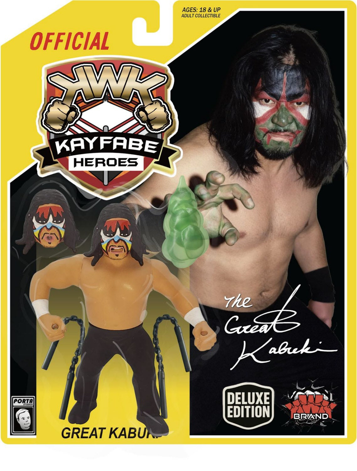 KWK Kayfabe Heroes - The Great Kabuki Deluxe Edition (Yellow Card) *PREORDER JULY 2026*