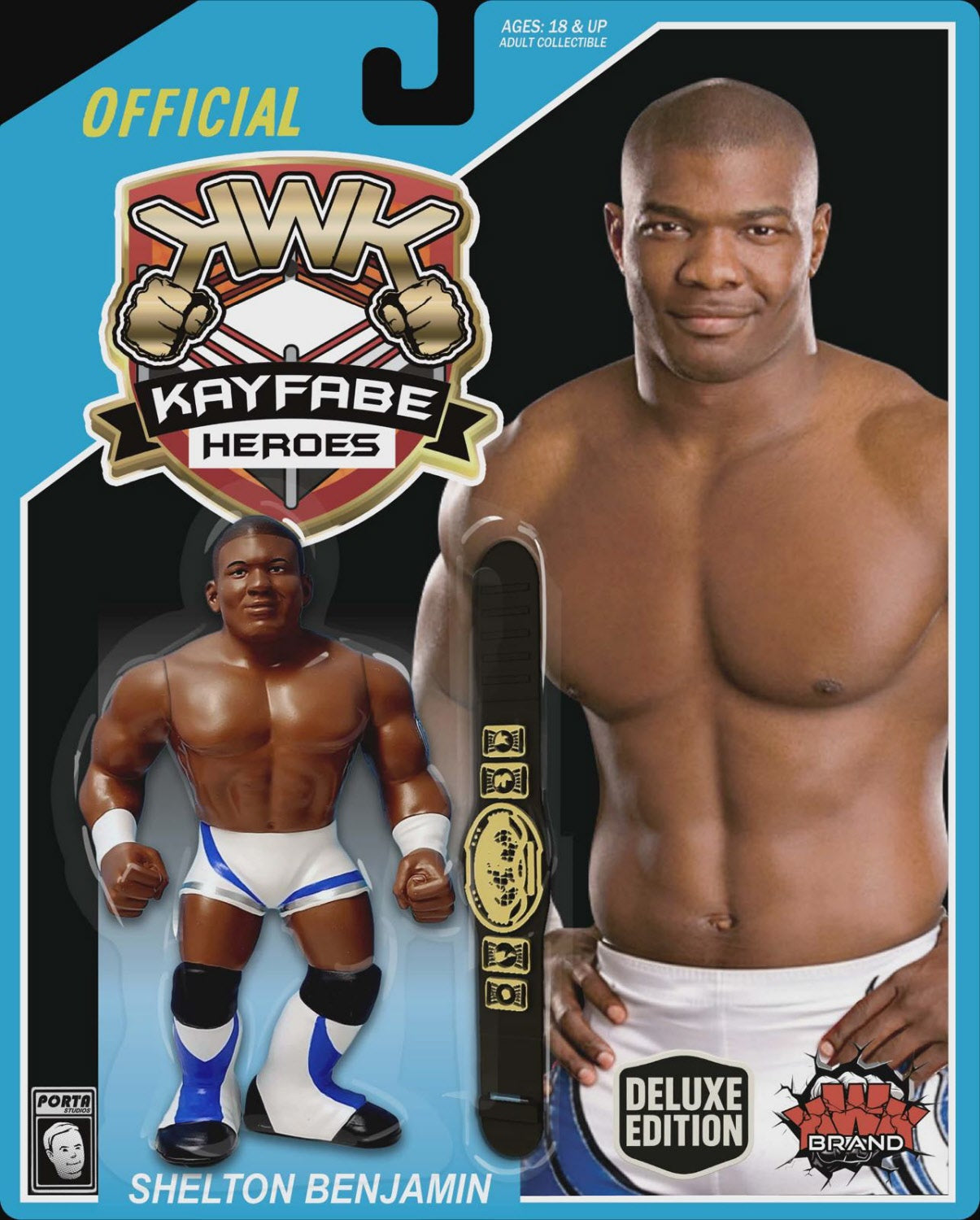 KWK Kayfabe Heroes - Shelton Benjamin (Blue card Deluxe Edition *PREORDER AUGUST 2026*