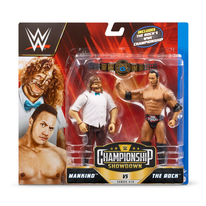 WWE Showdown Series 14 - Mankind & The Rock (Con cintura Attitude)
