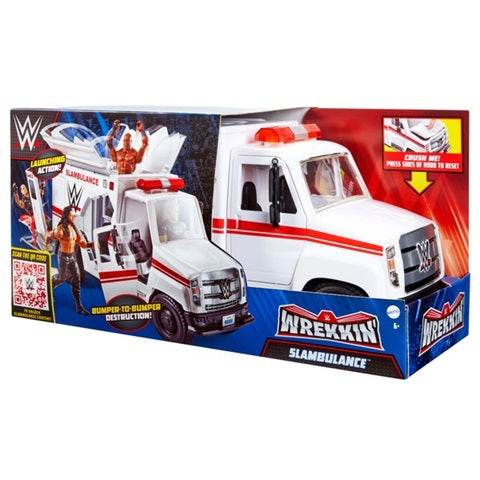WWE Wrekkin' Slambulance Playset - Ambulanza BIANCA con Barella