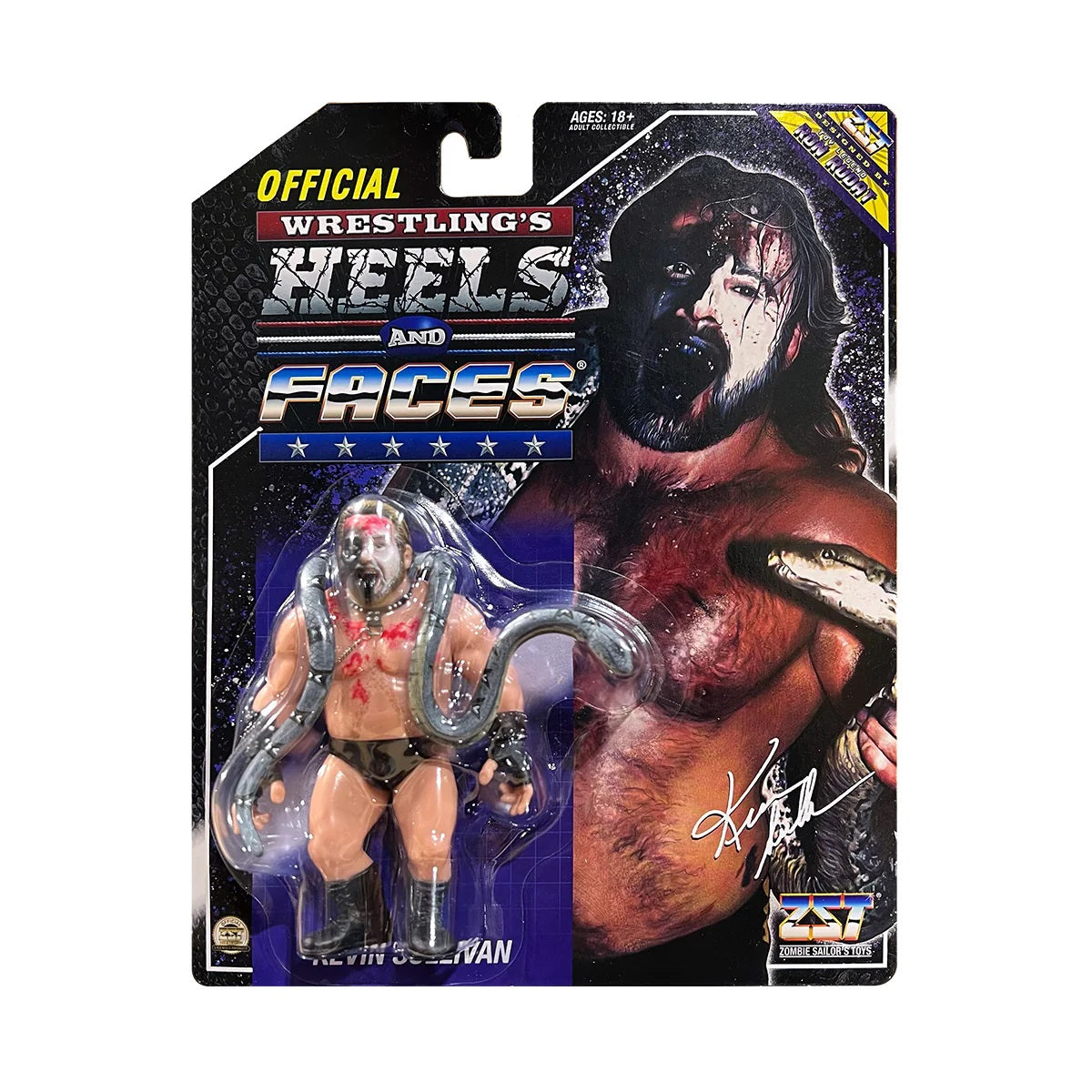Wrestling's Heels & Faces Limited Edition 1:1500 - Kevin Sullivan (with Snake) - Retro Style Zombie Sailor