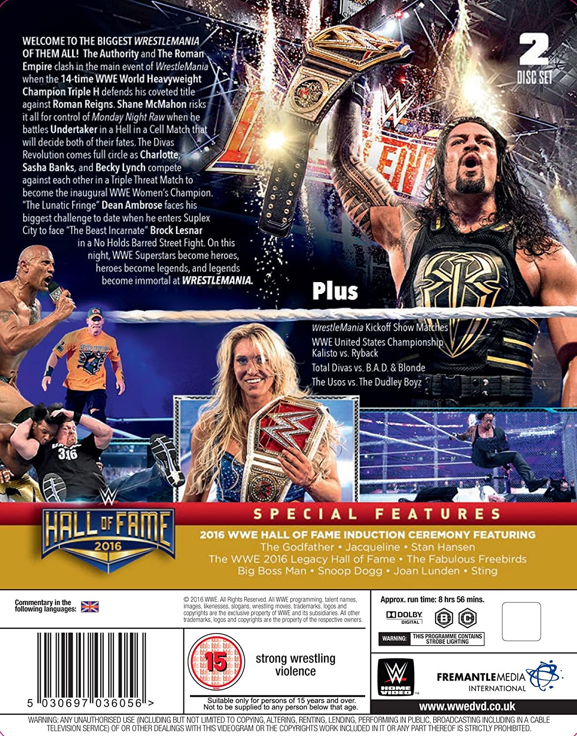 Blu Ray - WrestleMania 32 (2 Dischi Steelbook Limited Edition)
