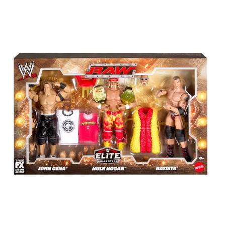 WWE Elite Raw 3-Pack: John Cena, Hulk Hogan & Batista (Limited Edition)