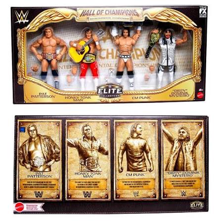 WWE Elite Hall of Champions Intercontinental 4-Pack (Target Exclusive): Pat Patterson + Honky Tonk Man + CM Punk + Dirty Dominik Mysterio