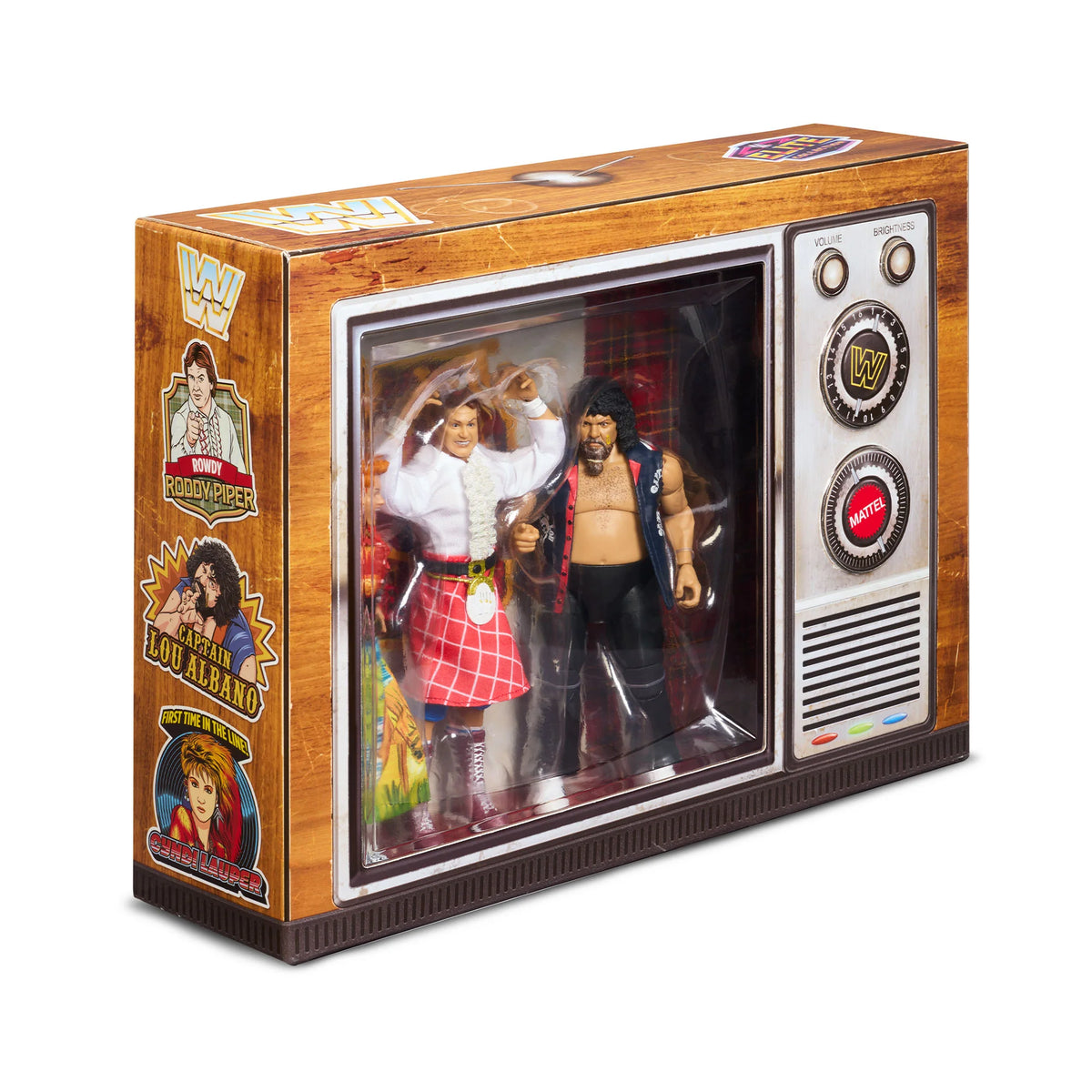 WWE Elite Rock 'n' Wrestling Connection 3-Pack: Cyndi Lauper + Captain Lou Albano + Rowdy Roddy Piper (Online Exclusive)