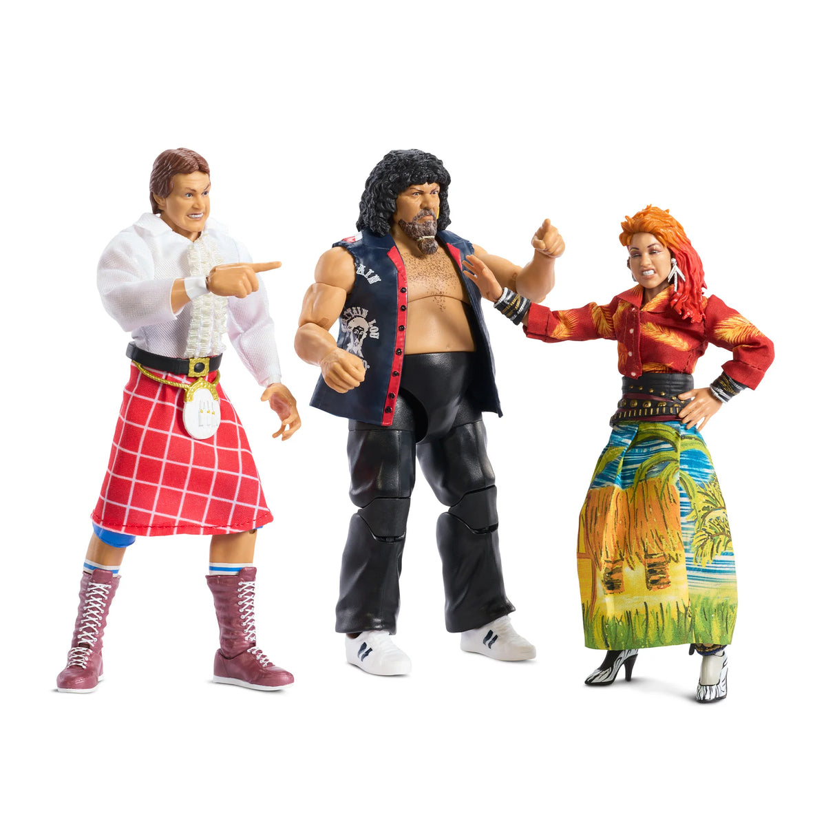 WWE Elite Rock 'n' Wrestling Connection 3-Pack: Cyndi Lauper + Captain Lou Albano + Rowdy Roddy Piper (Online Exclusive)