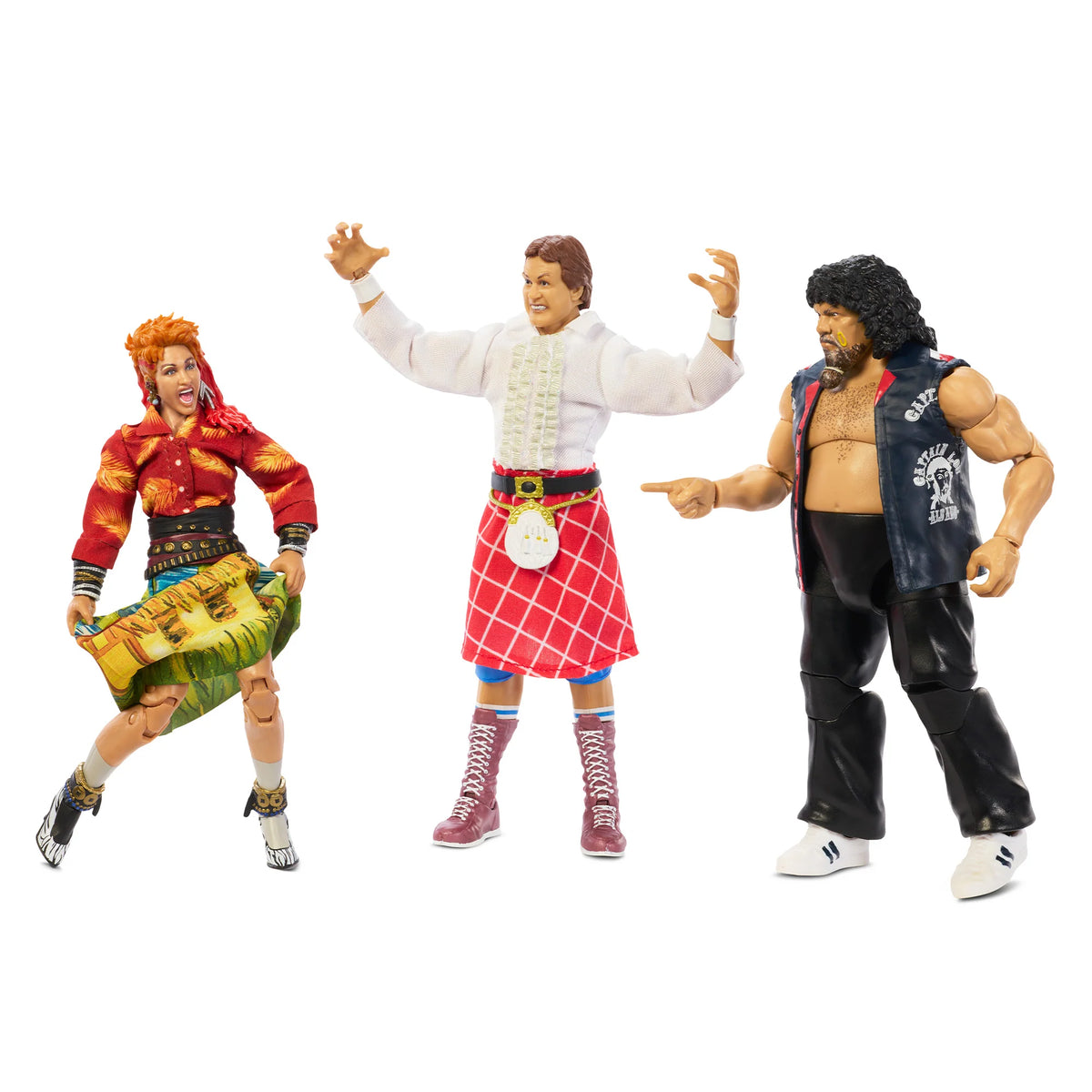 WWE Elite Rock 'n' Wrestling Connection 3-Pack: Cyndi Lauper + Captain Lou Albano + Rowdy Roddy Piper (Online Exclusive)