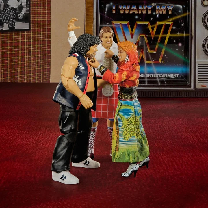 WWE Elite Rock 'n' Wrestling Connection 3-Pack: Cyndi Lauper + Captain Lou Albano + Rowdy Roddy Piper (Online Exclusive)