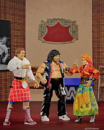 WWE Elite Rock 'n' Wrestling Connection 3-Pack: Cyndi Lauper + Captain Lou Albano + Rowdy Roddy Piper (Online Exclusive)