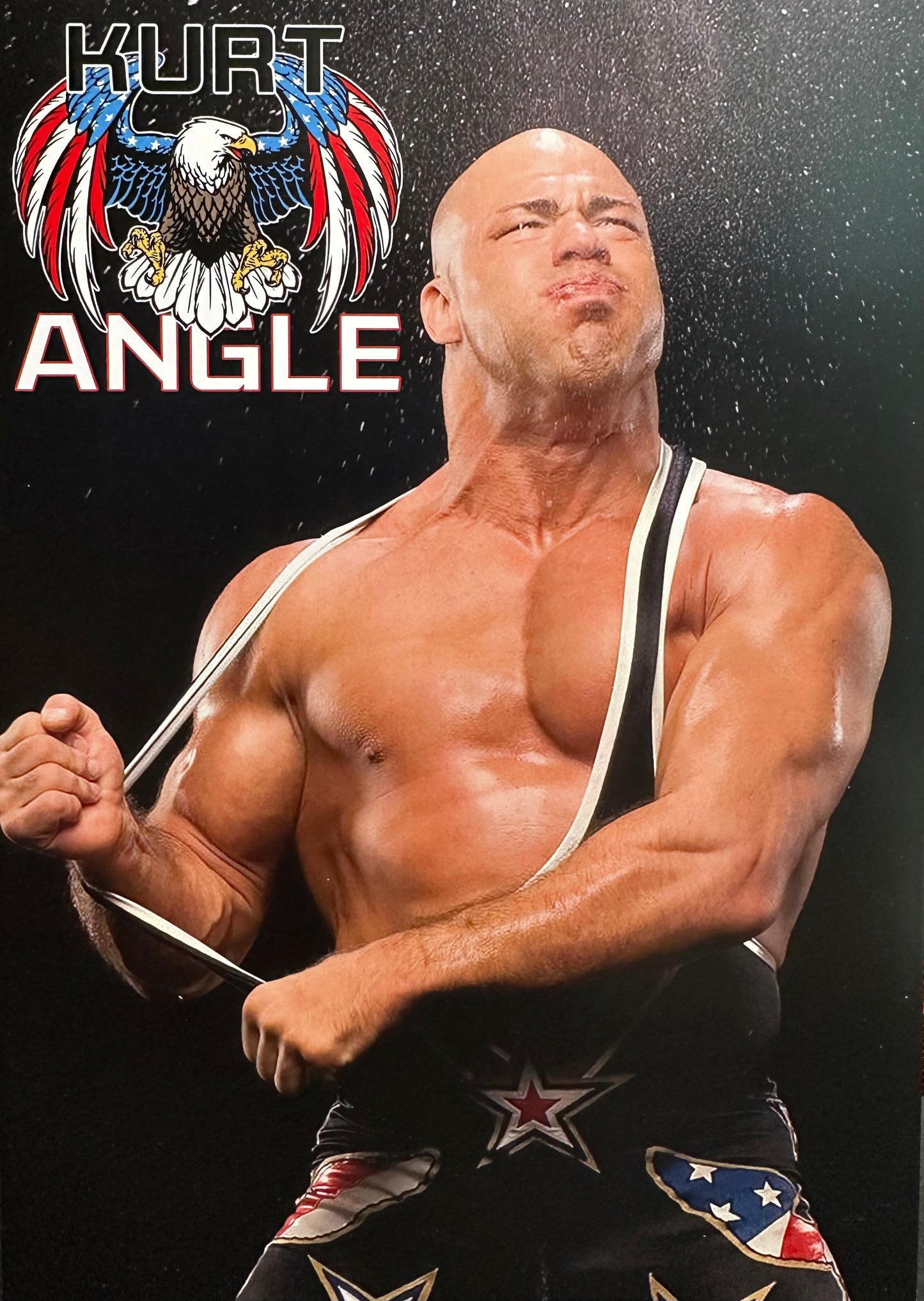 Miniposter (Promo picture) Kurt Angle Blue Singlet (30X21cm)