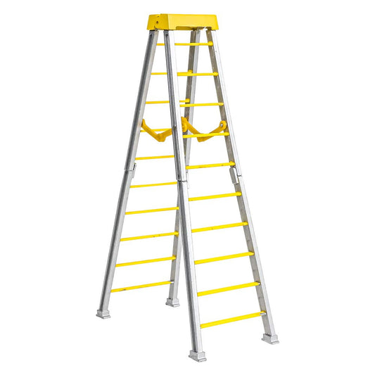 Scala gigante scomponibile - Argento/Giallo (Lunghezza 26cm)