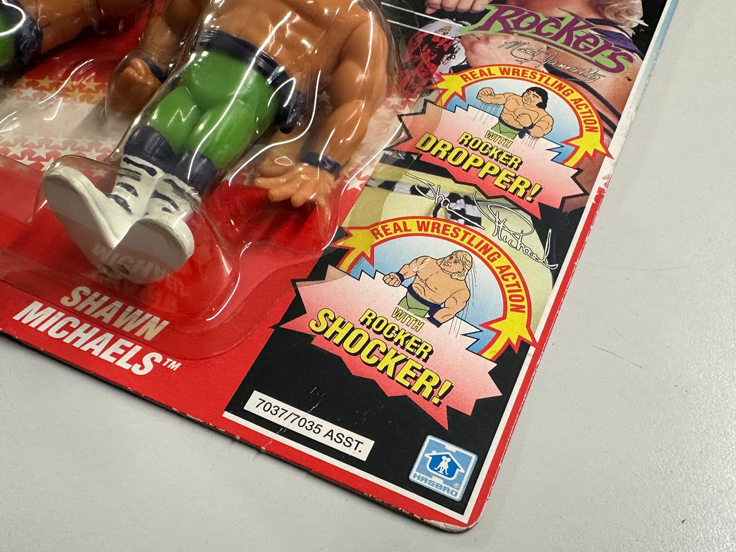 WWF Hasbro MOC - The Rockers (Shawn Michaels & Marty Jannetty) - English Card (Italian Import)