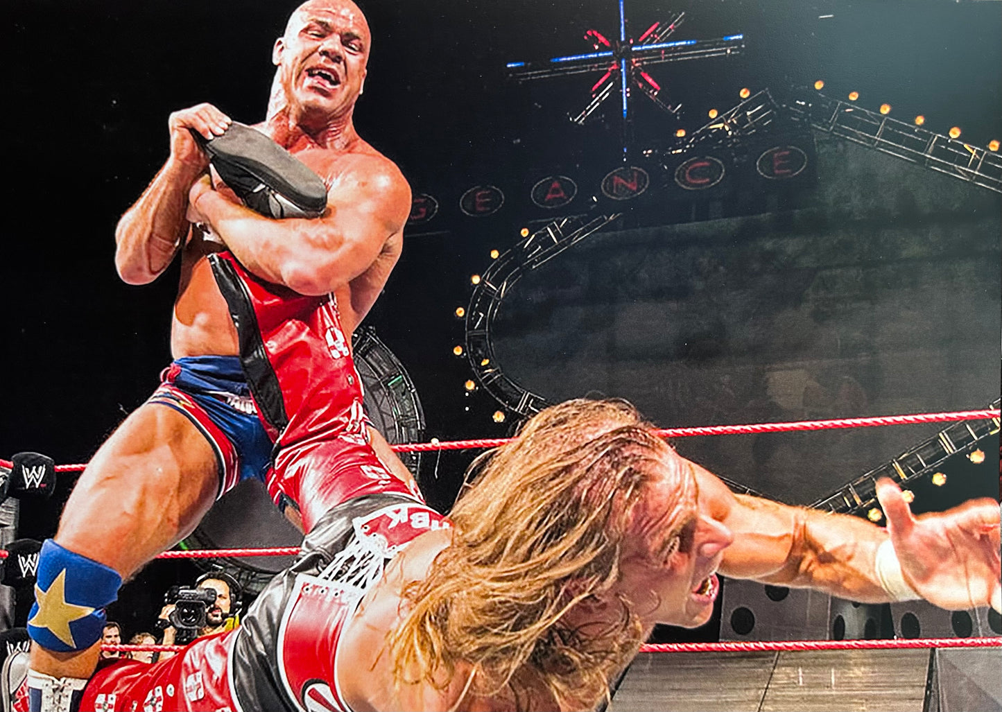 Miniposter (Promo picture) Kurt Angle vs. Shawn Michaels (30X21cm)