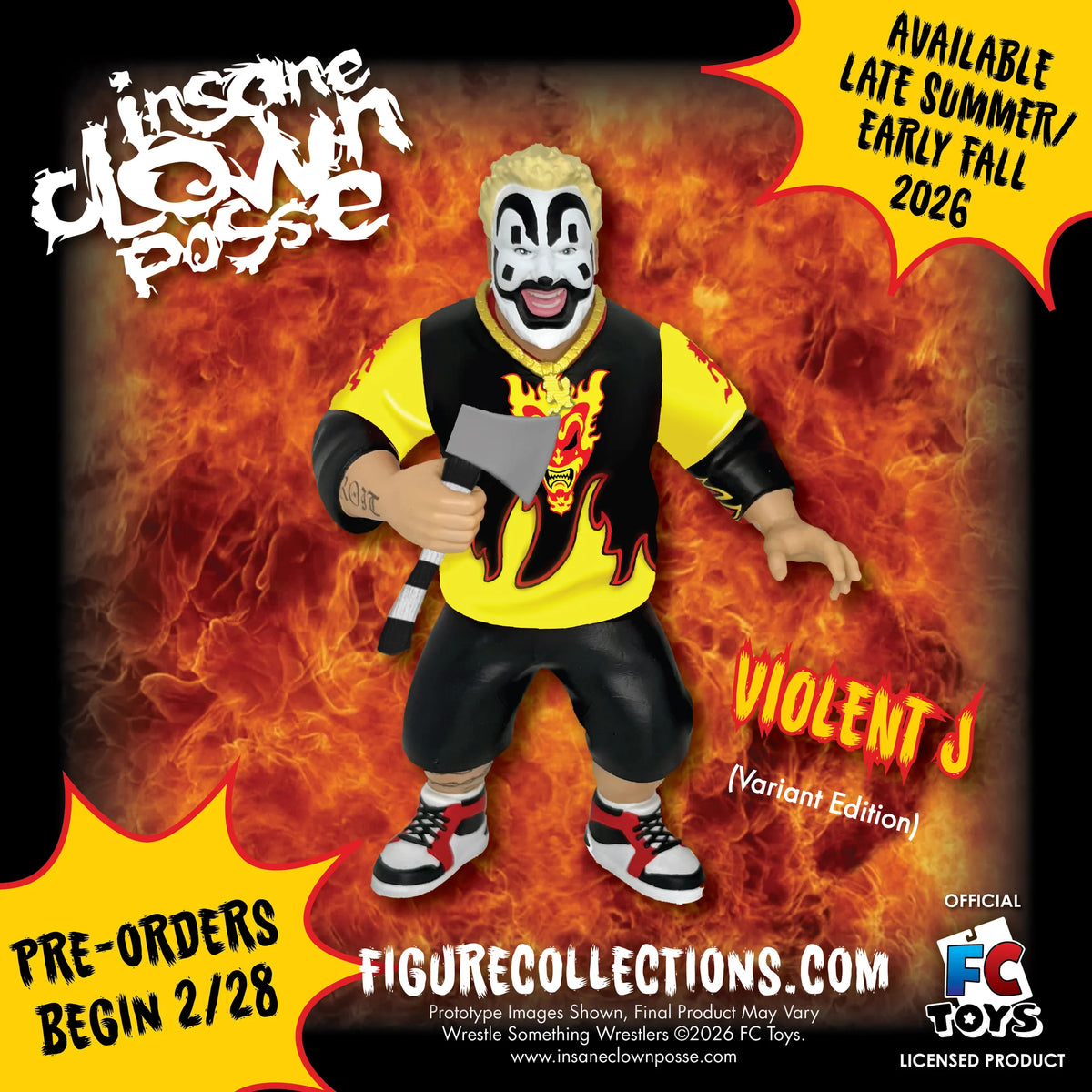 WSW Retro Style Yellow Card - Insane Clown Posse (Limited Edition Variant *PREORDER NOVEMBRE/DICEMBRE*