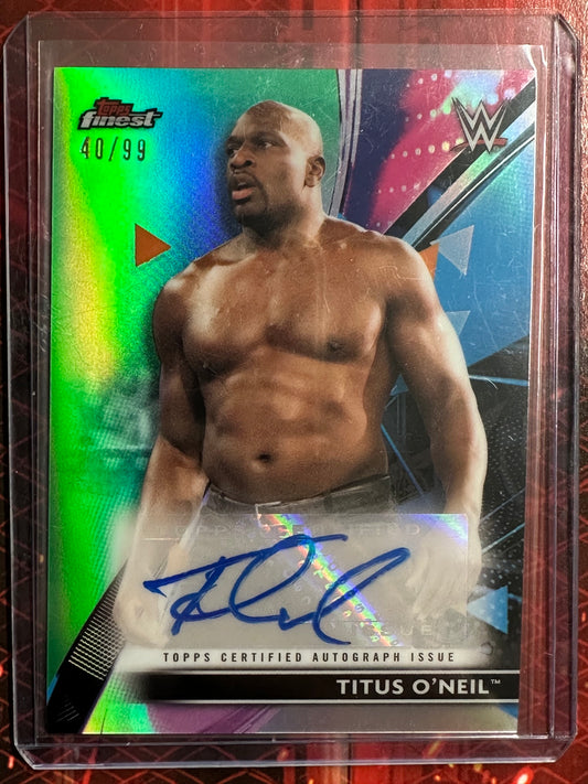 WWE Topps Finest 2021 - Authentic Autographs - Titus O'Neil (Numerata 40/99)
