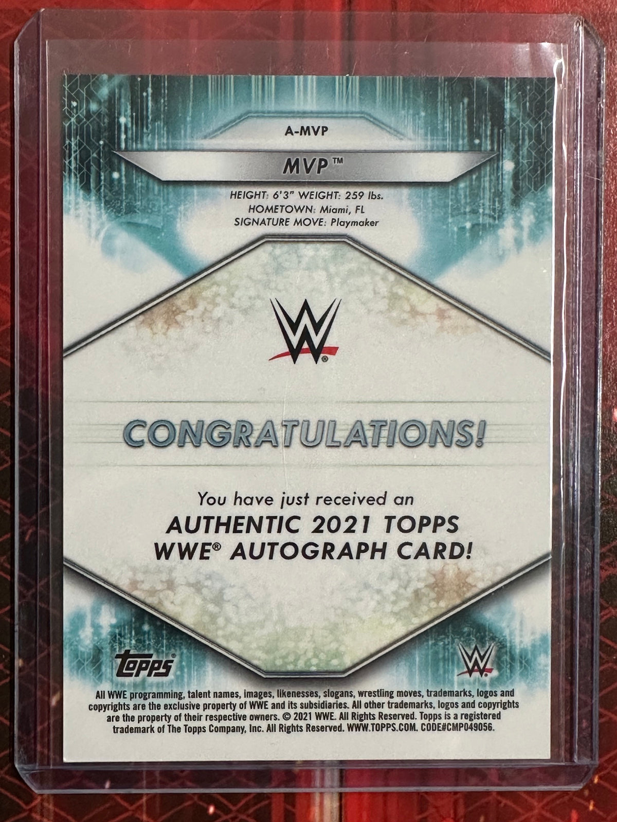 WWE Topps 2021 - Authentic Autographs - MVP