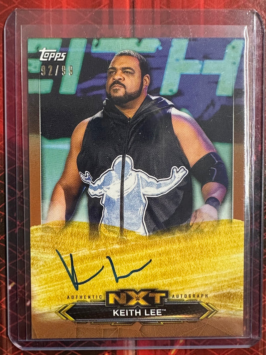 WWE Topps 2020 - Authentic Autographs - Keith Lee (Numerata 92/99)