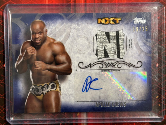 WWE Topps Undisputed 2016 - Relic Autograph Card - Apollo Crews (Numerata 18/25)