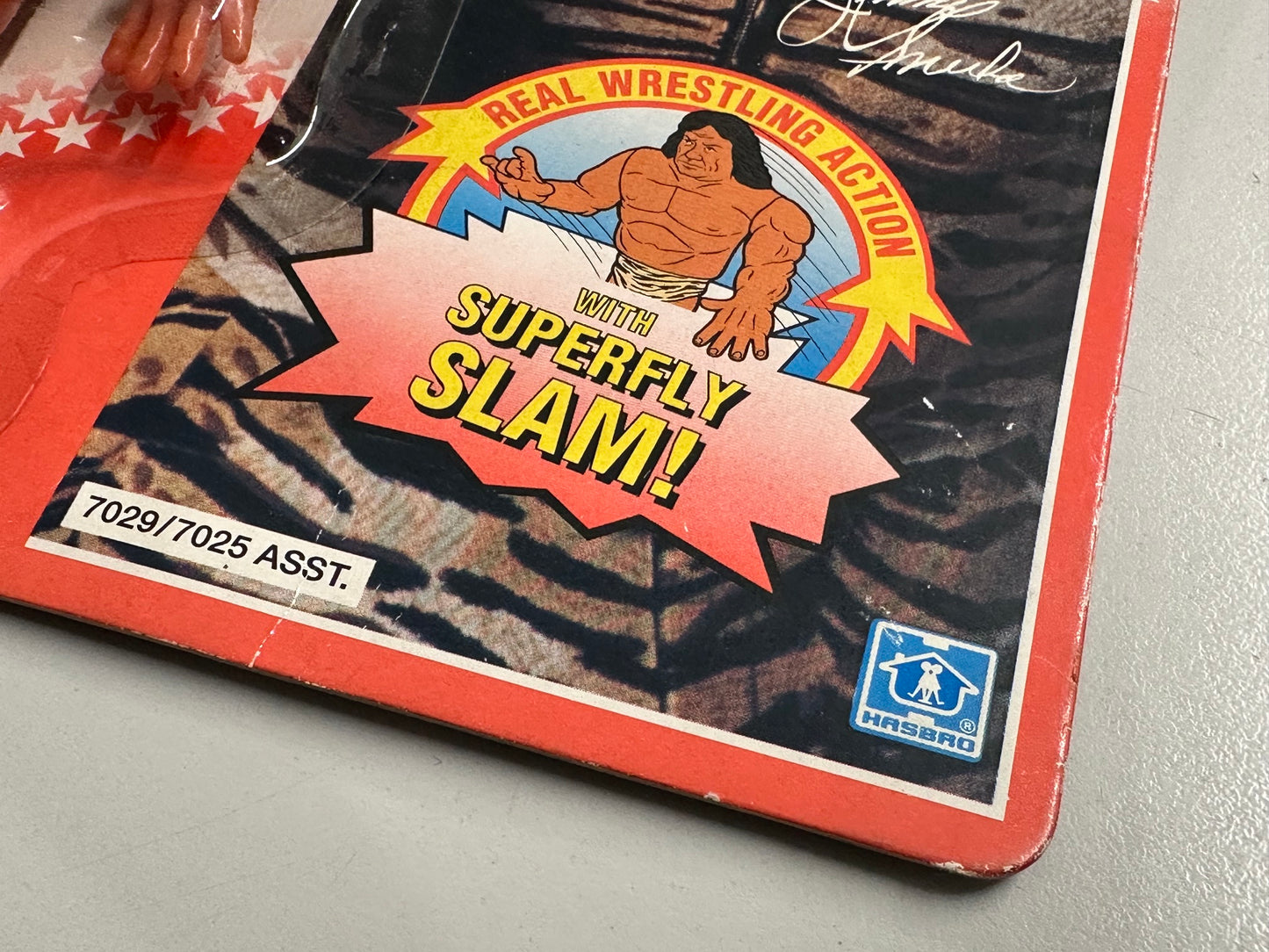 WWF Hasbro MOC - Superfly Jimmy Snuka - English Card (Italian Import)